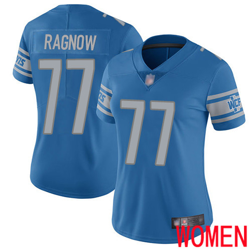 Detroit Lions Limited Blue Women Frank Ragnow Home Jersey NFL Football #77 Vapor Untouchable->women nfl jersey->Women Jersey